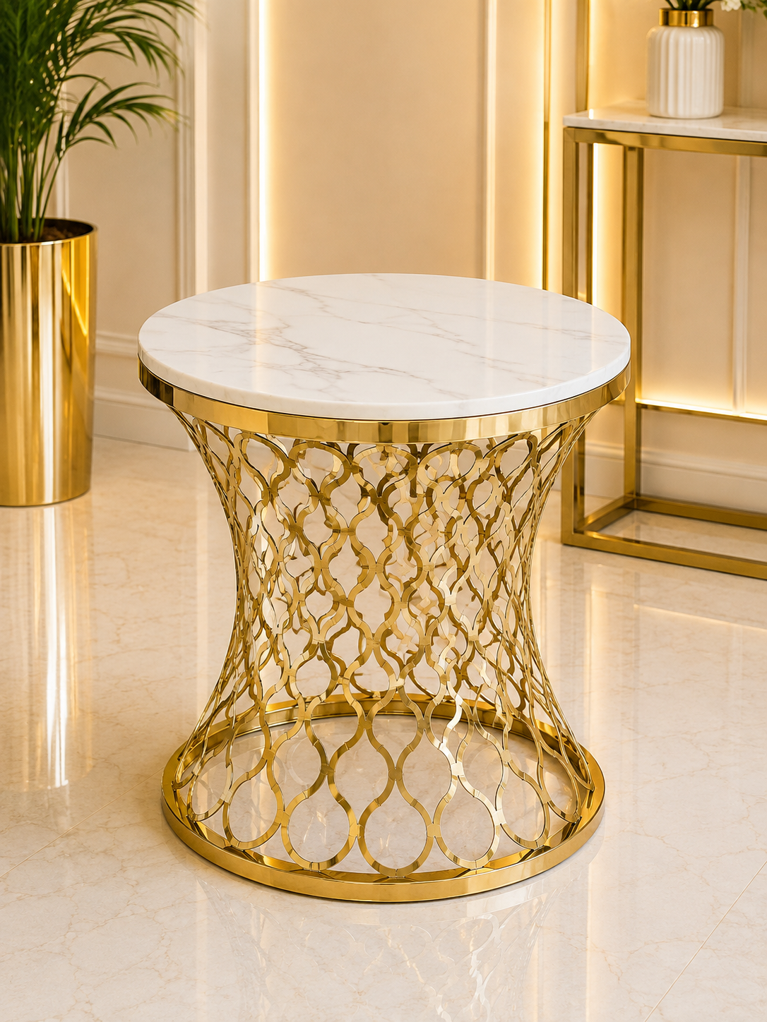 Round Lux side table for luxury living-room interiors