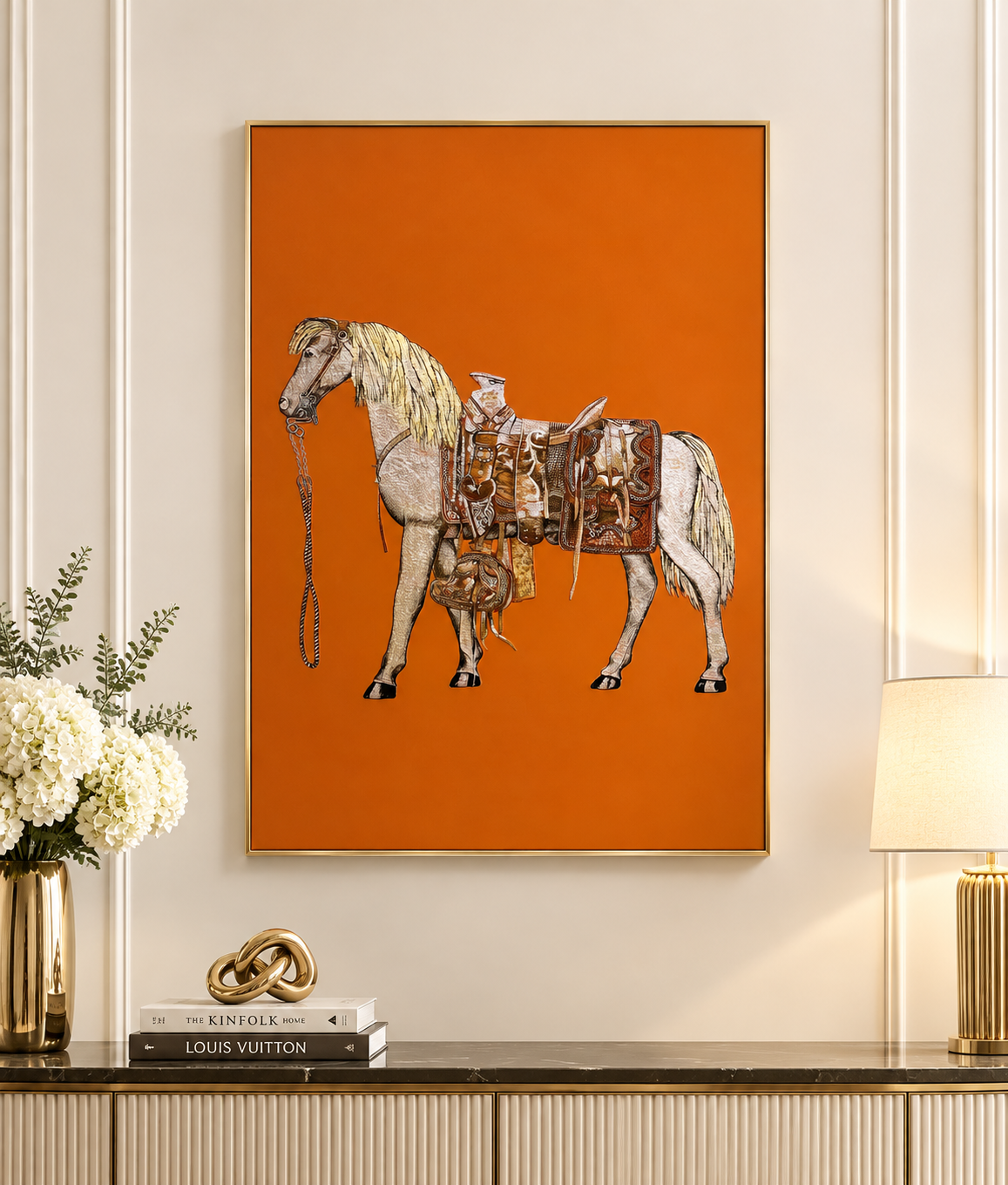 Royal Horse Embroidery Wall Art 120x80 CM