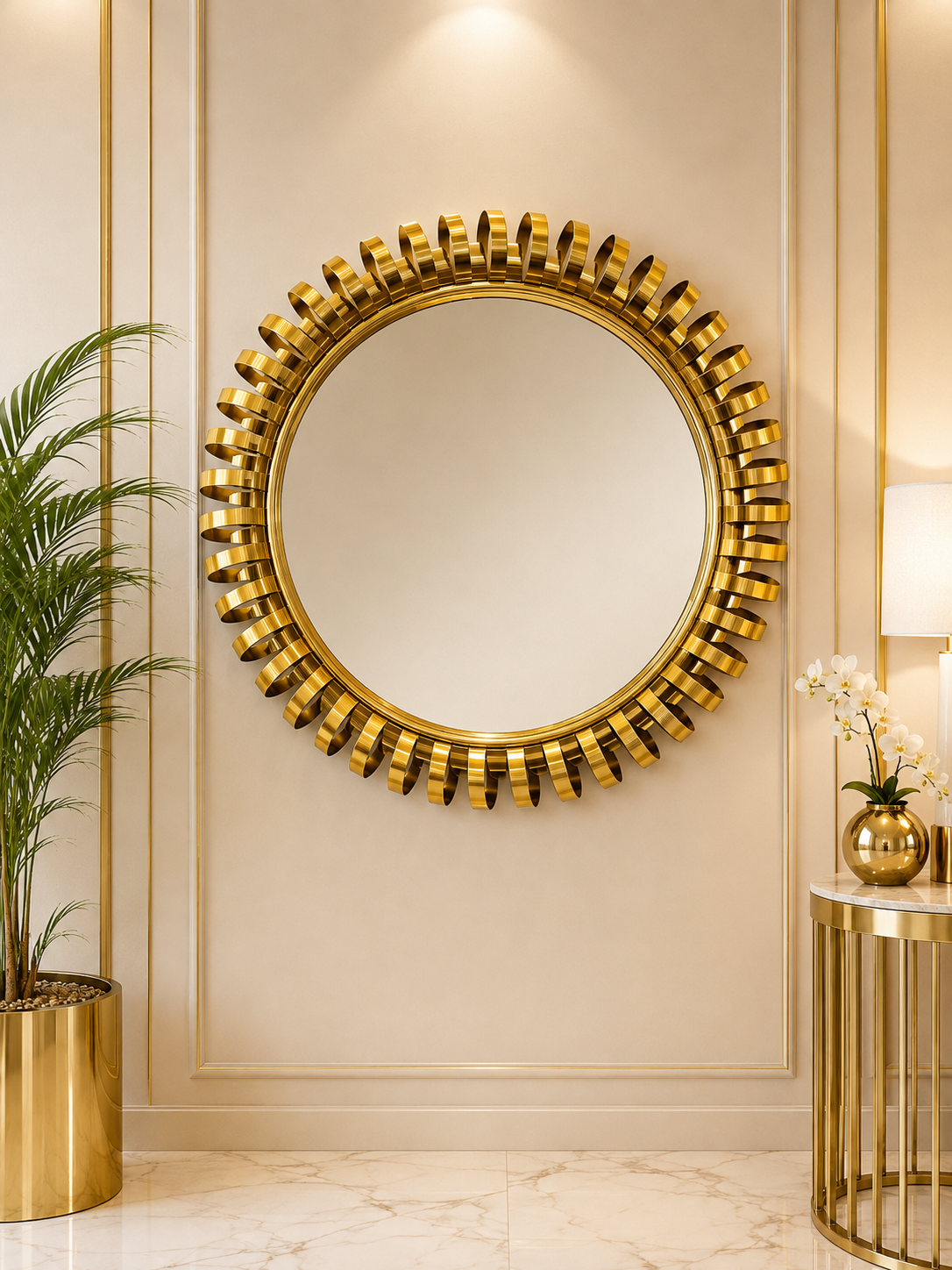 SS Gold 100cm x 100cm Decorative Mirror