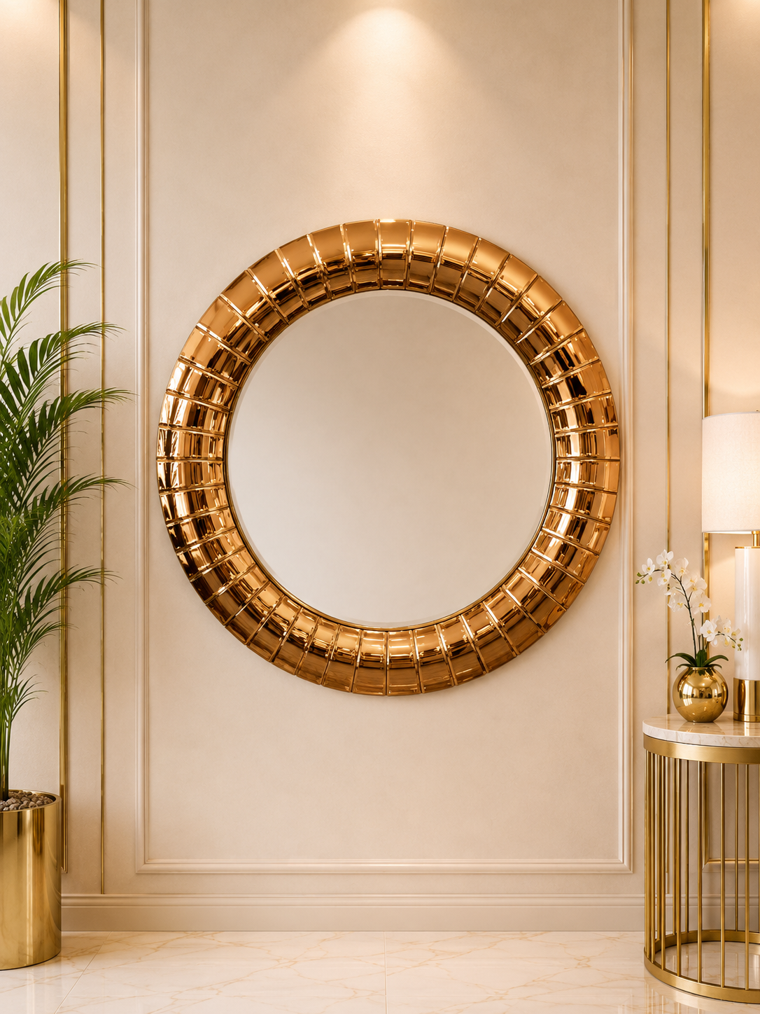 Rose Gold 100 x 100 Decorative Mirror
