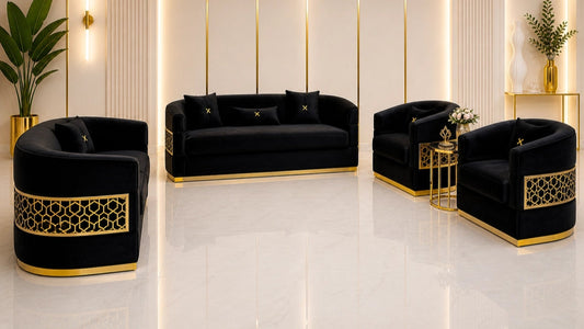 Casa Royale Obsidian Midnight sofa set