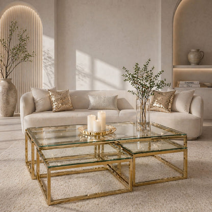 Elora Gold Nested Coffee Table Set — Casa Royale Melbourne