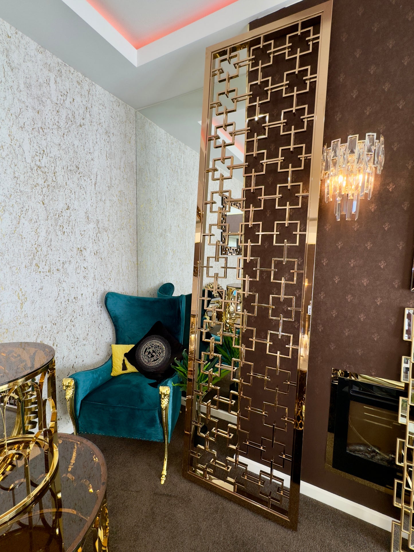 Luxurious Partition Grill / Room Dividers - H 2680 x W 700 -Rose Gold — Casa Royale Melbourne