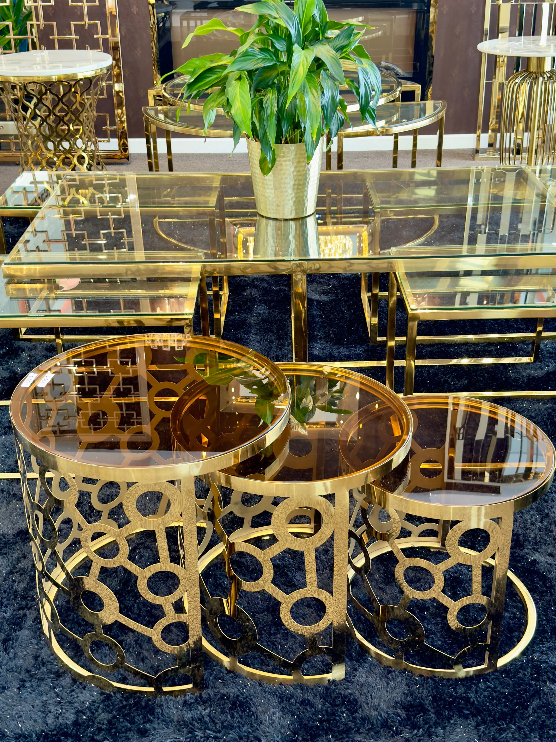 3 Piece Nested Mesh Side Tables — Casa Royale Melbourne