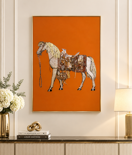 Royal Horse Embroidery Wall Art 120x80 CM