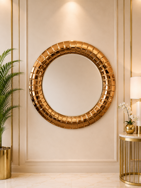 Rose Gold 100 x 100 Decorative Mirror