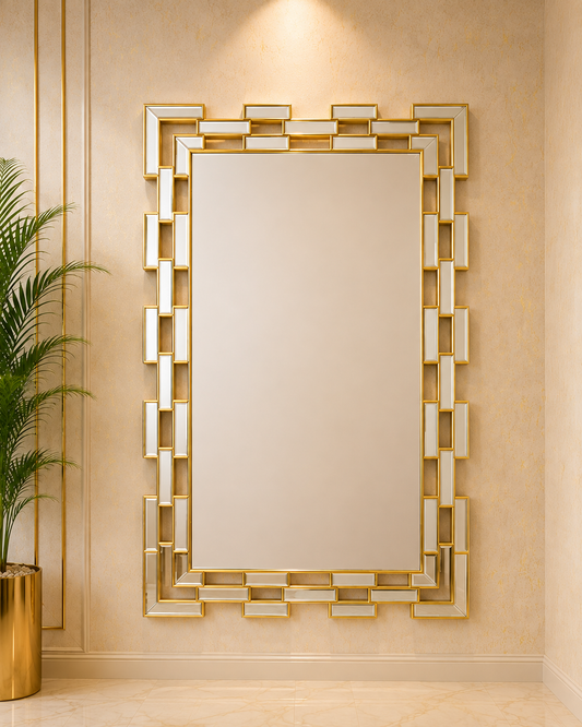 Gold Frame MDF Mirror 120cm x 80cm