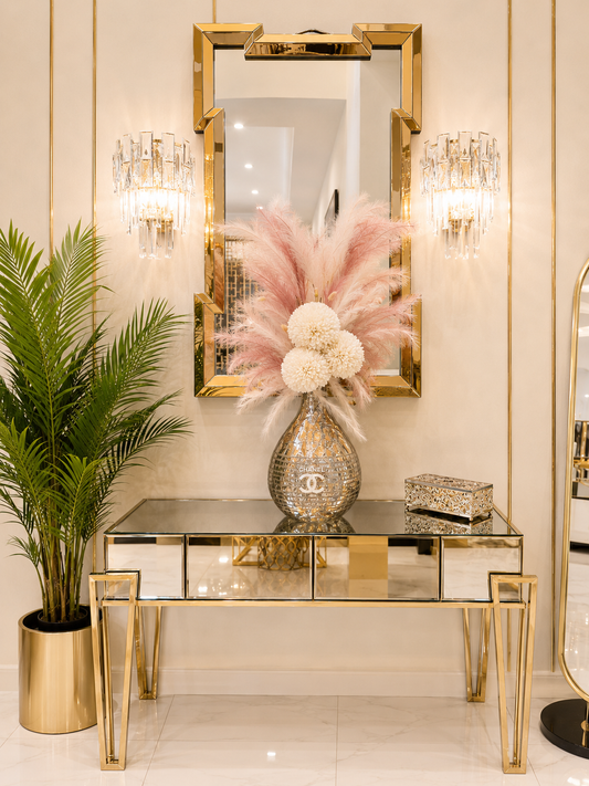 Champagne Gold Console Table